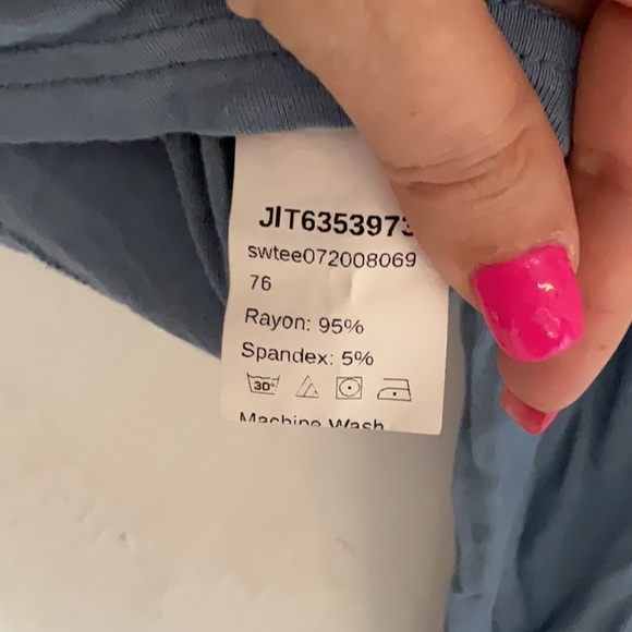 SHEIN Long Sleeve Crop Top, Size XS, Blue - Picture 6 of 7